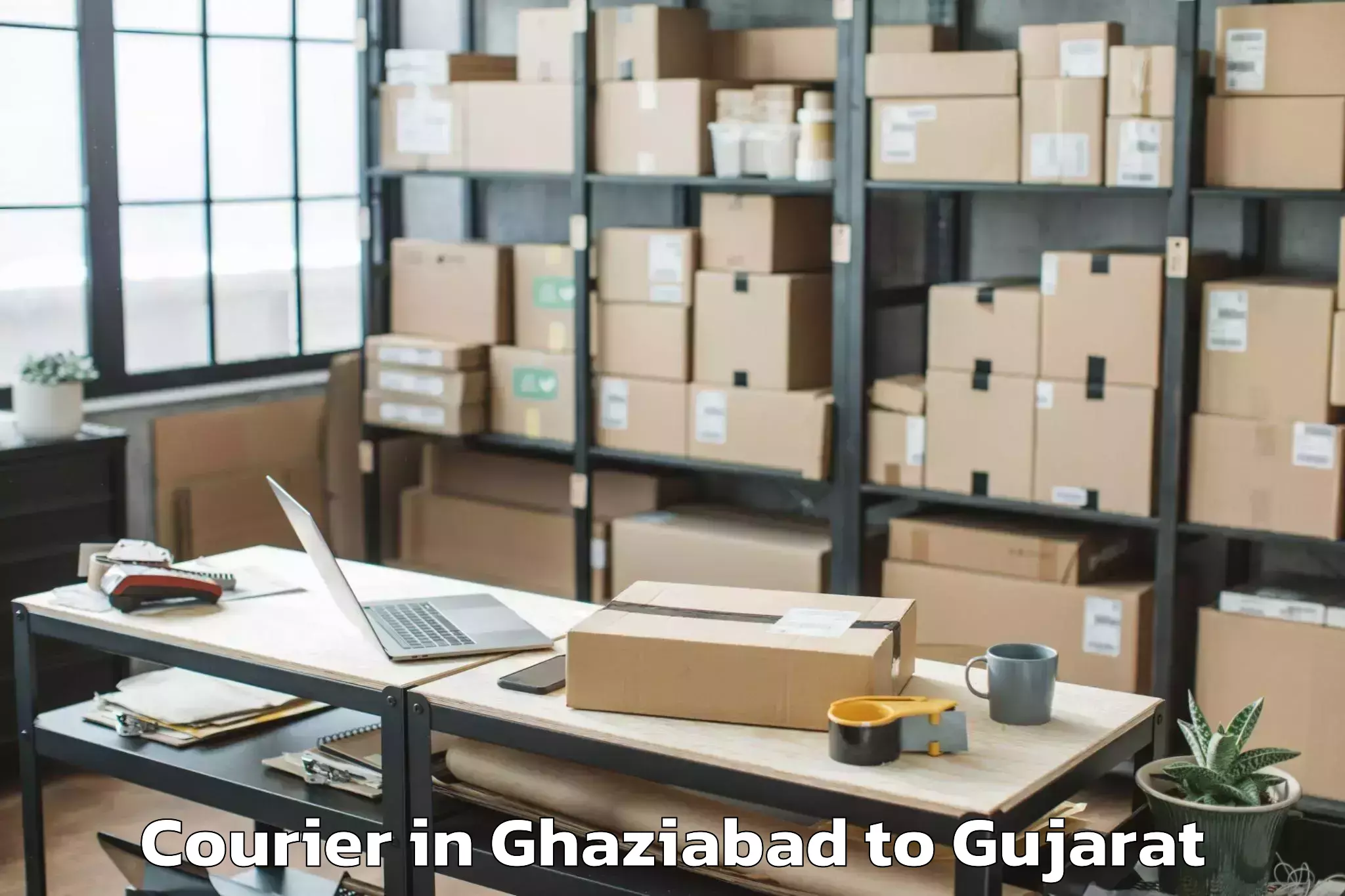 Reliable Ghaziabad to Vansda Courier